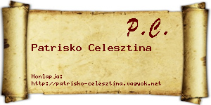 Patrisko Celesztina névjegykártya